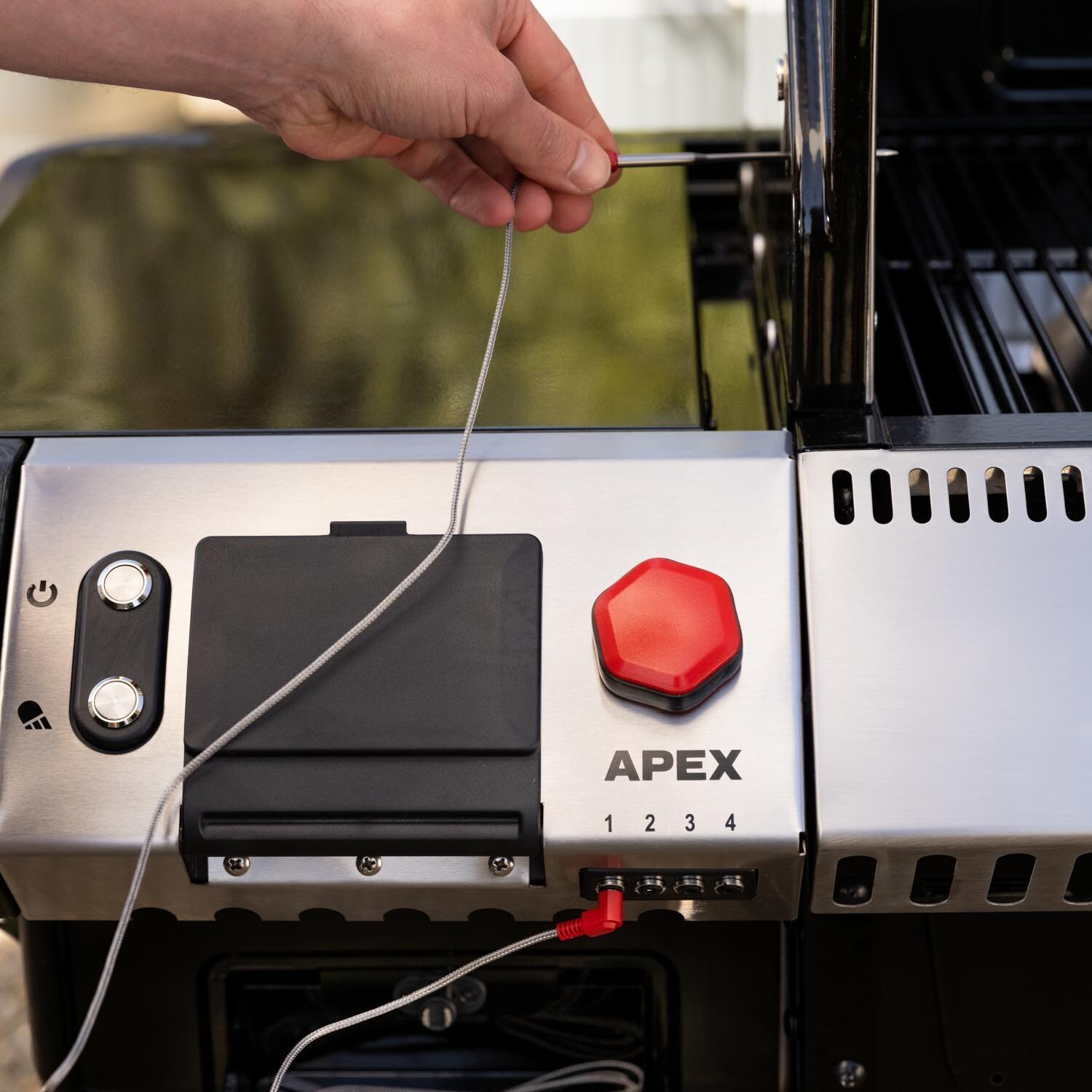 Camp Chef PG24HGSK Apex 24-Inch Pellet Grill W/ Gas Kit and Sidekick - Running A Temperature Probe thumbnail