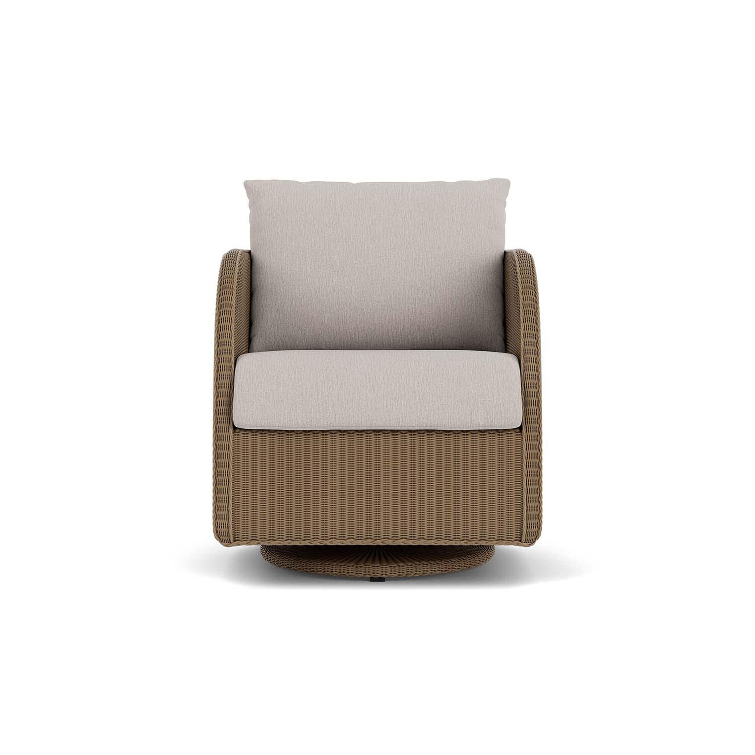 Essence Lloyd Loom Swivel Glider Club Chair in Fawn/Remy Cloud by Lloyd Flanders