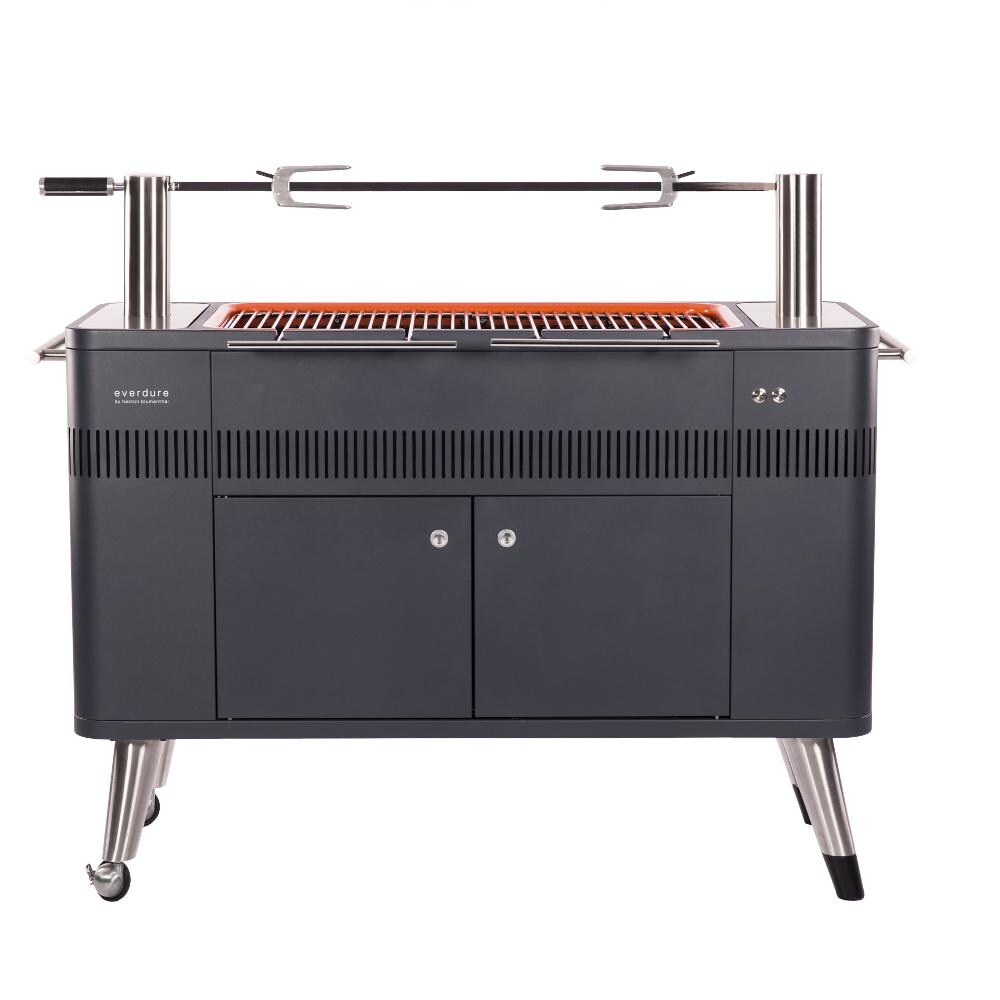 Everdure By Heston HUB 54-Inch Charcoal Grill With Rotisserie & Electronic Ignition - HBCE2BUS - Rotiscope Technology Rotisserie thumbnail