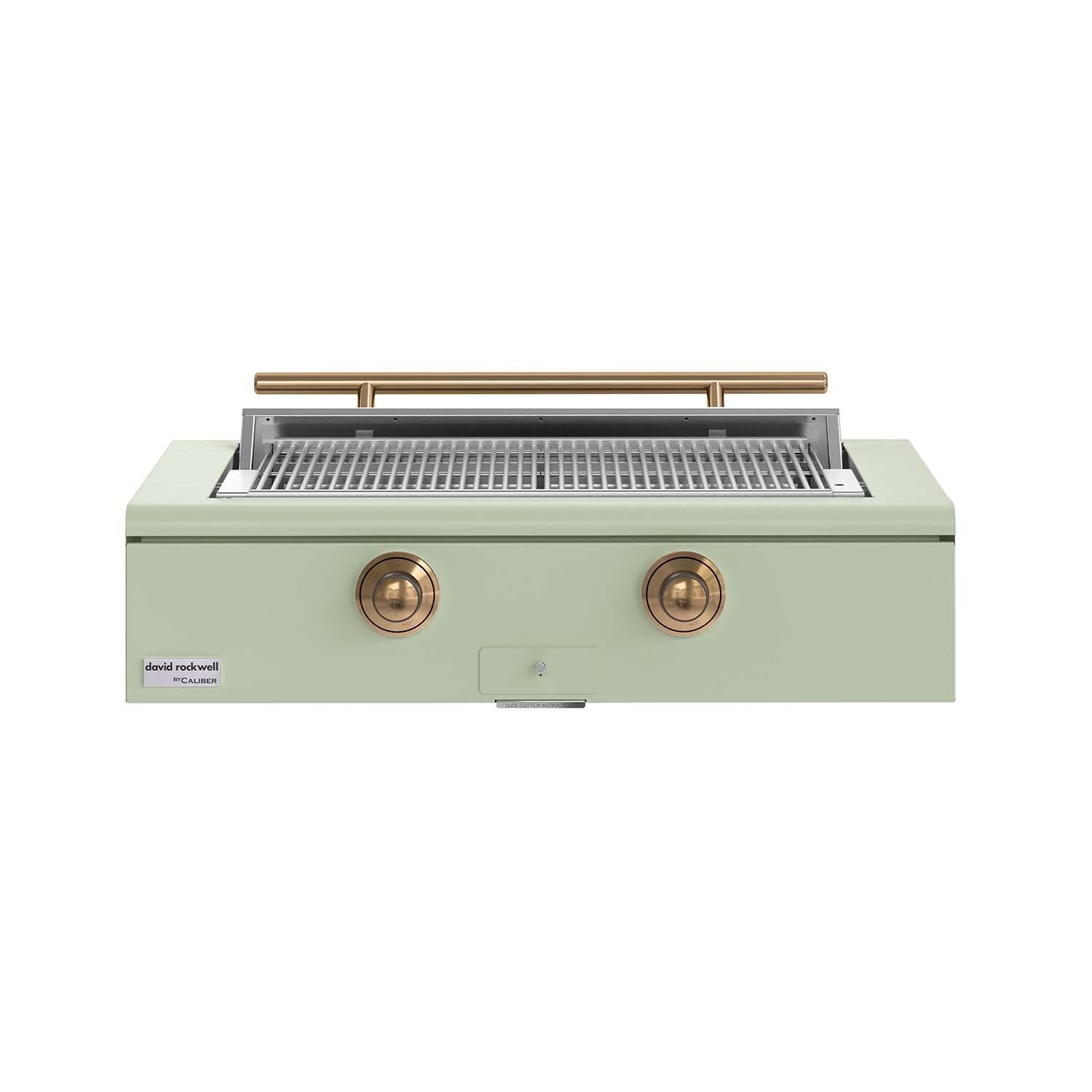 Caliber 42-in Natural Gas Built-In Rockwell Grill - Sage w/ Gold Hardware - CRG-42BN00-A-129-H08