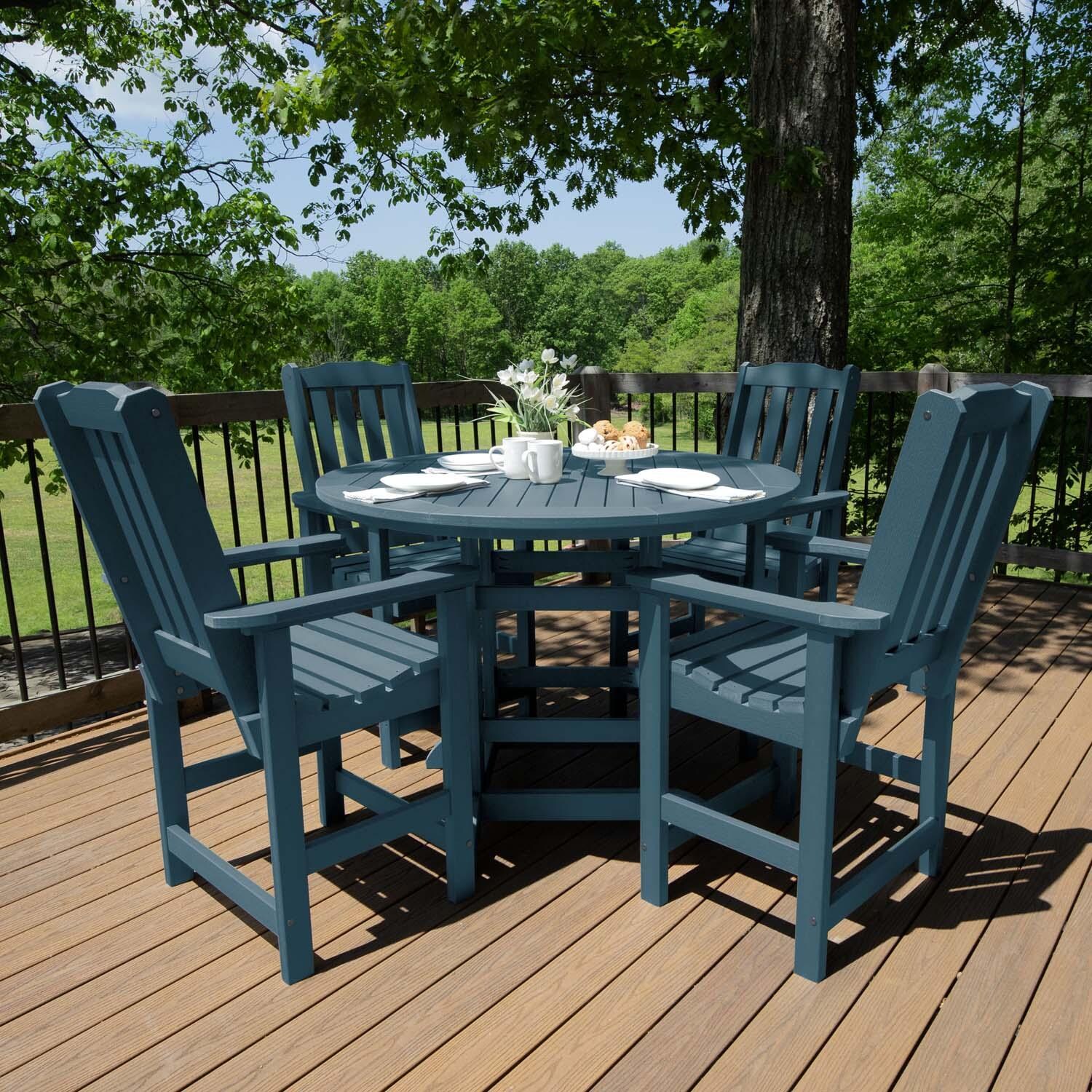 Hart Lane 5 Pc Set Recycled Plastic Counter Height Dining Set In Nantucket Blue By Lakeview - Lifestyle thumbnail