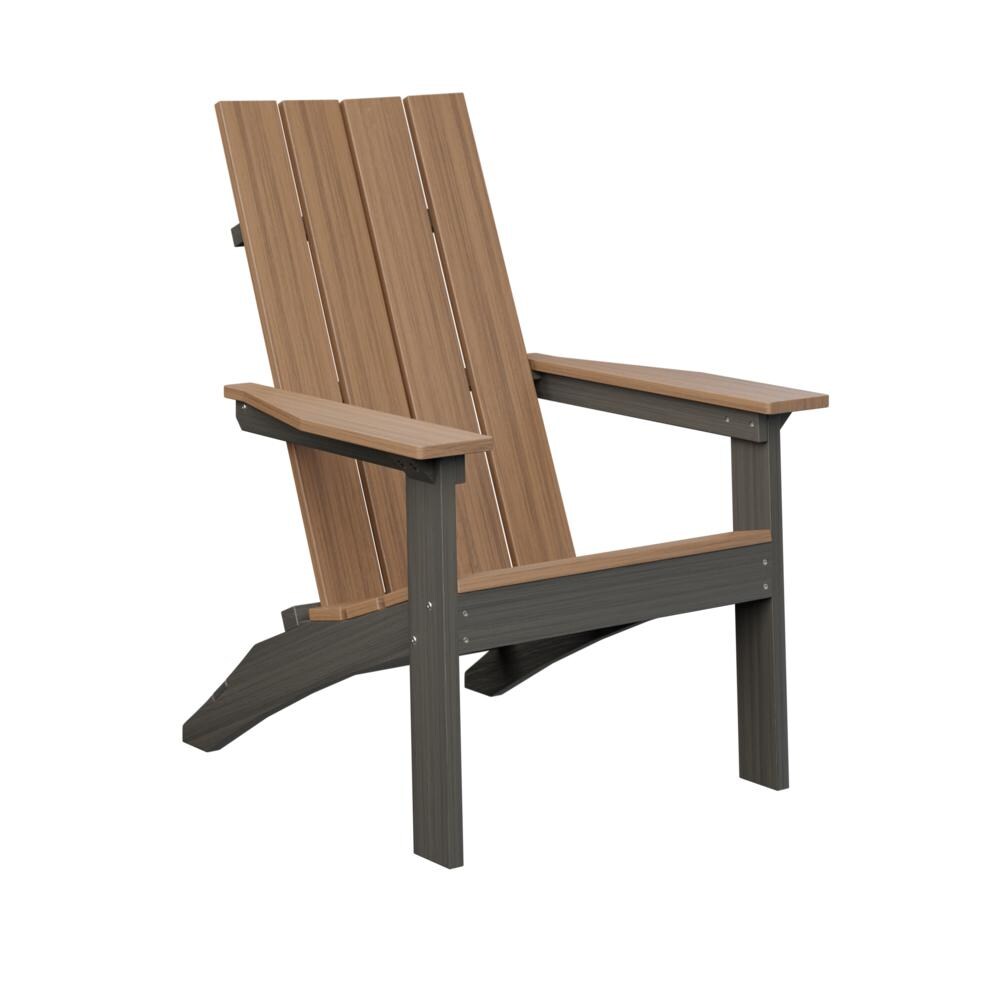 Berlin Gardens Mayhew Stationary Adirondack Chair - Antique Mahogany on Coastal Gray thumbnail
