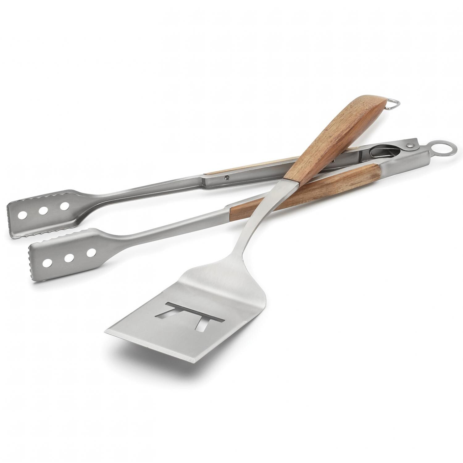 Outset Jackson Stainless Steel Grill Spatula & Locking Tongs Set