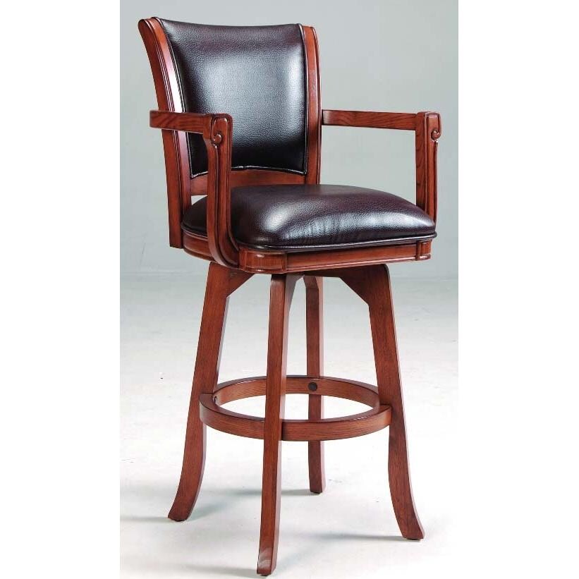 Hillsdale Park View Medium Brown Oak Swivel Barstool - 4186-830