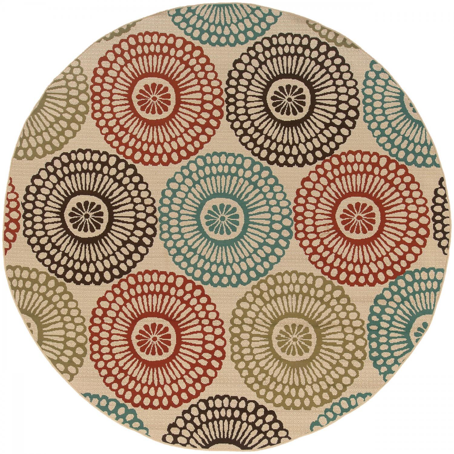 Oriental Weavers Montego 7.10 Ft. Round Indoor/Outdoor Rug - 697J thumbnail