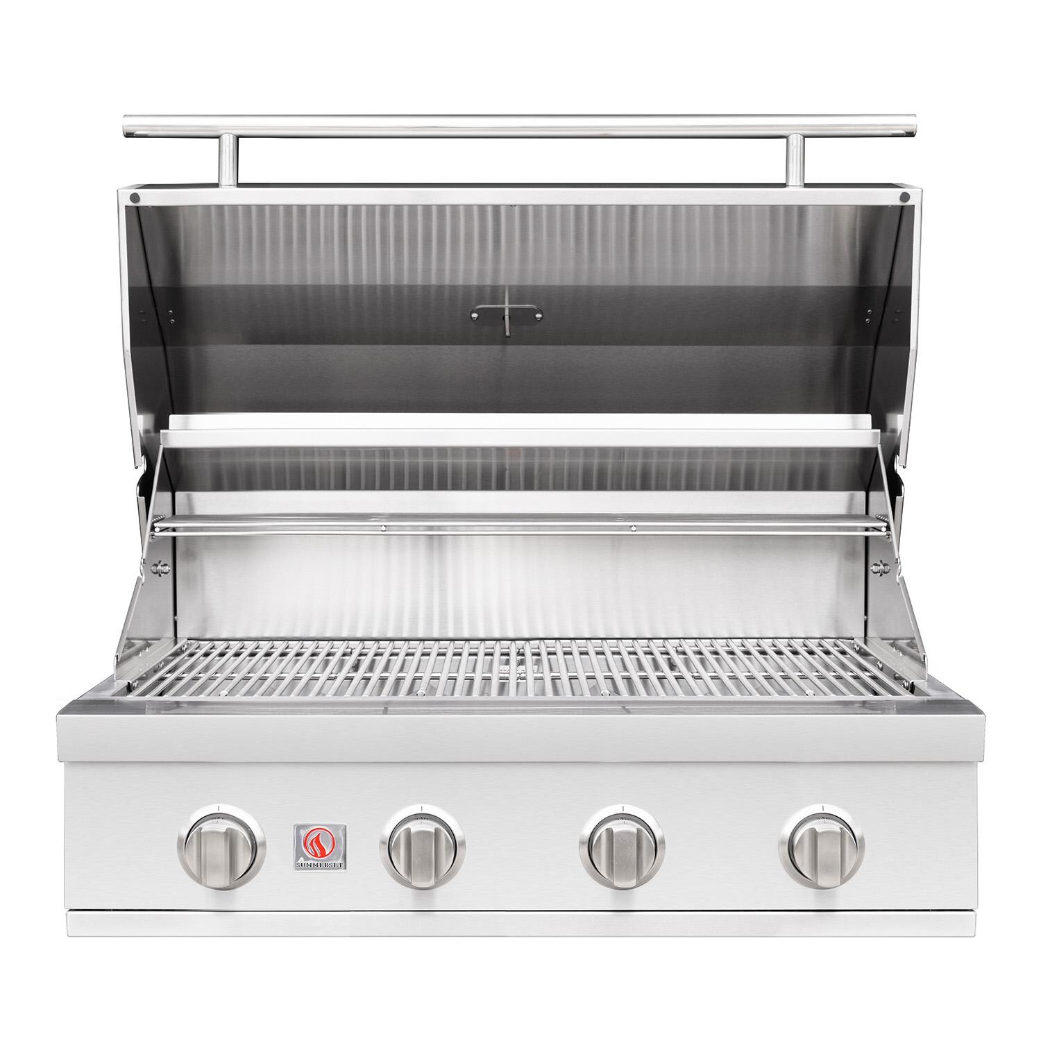 Summerset SZR32 Sizzler 32-in 4 Burner Built-In Propane Grill - Open - White Background thumbnail