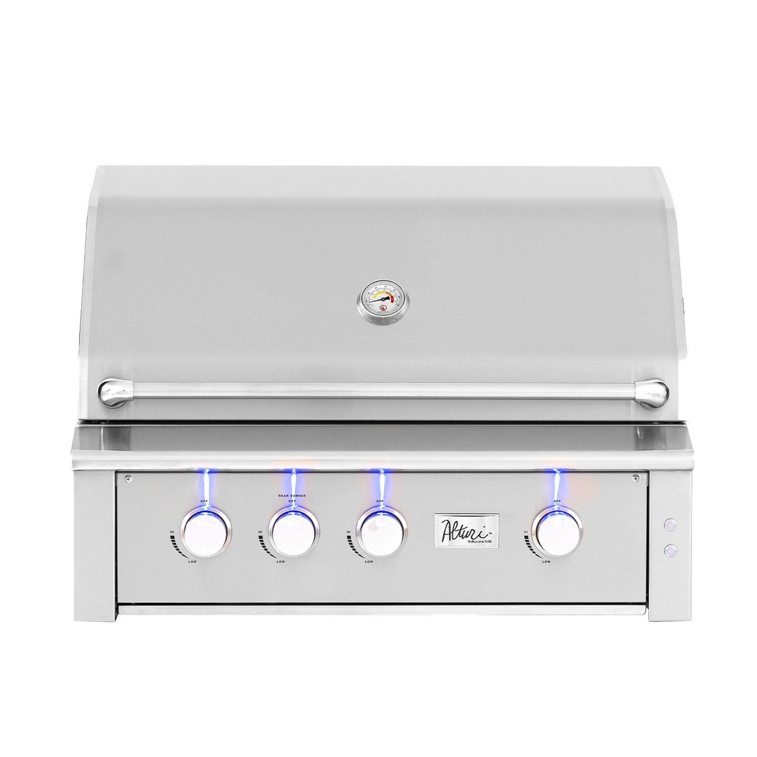 Alturi 36-in 3 Burner Built-In Propane Gas Grill w/ Stainless Steel Burners & Rotisserie - ALT36T-LP