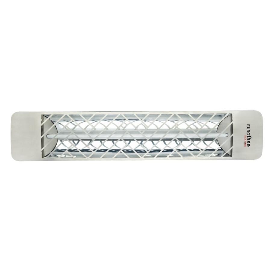 Eurofase EF15120S1 Plug-In Cheveron Series 39-Inch 1500 Watt Single Element 120V Electric Infrared Patio Heater In Stainless Steel - Off thumbnail