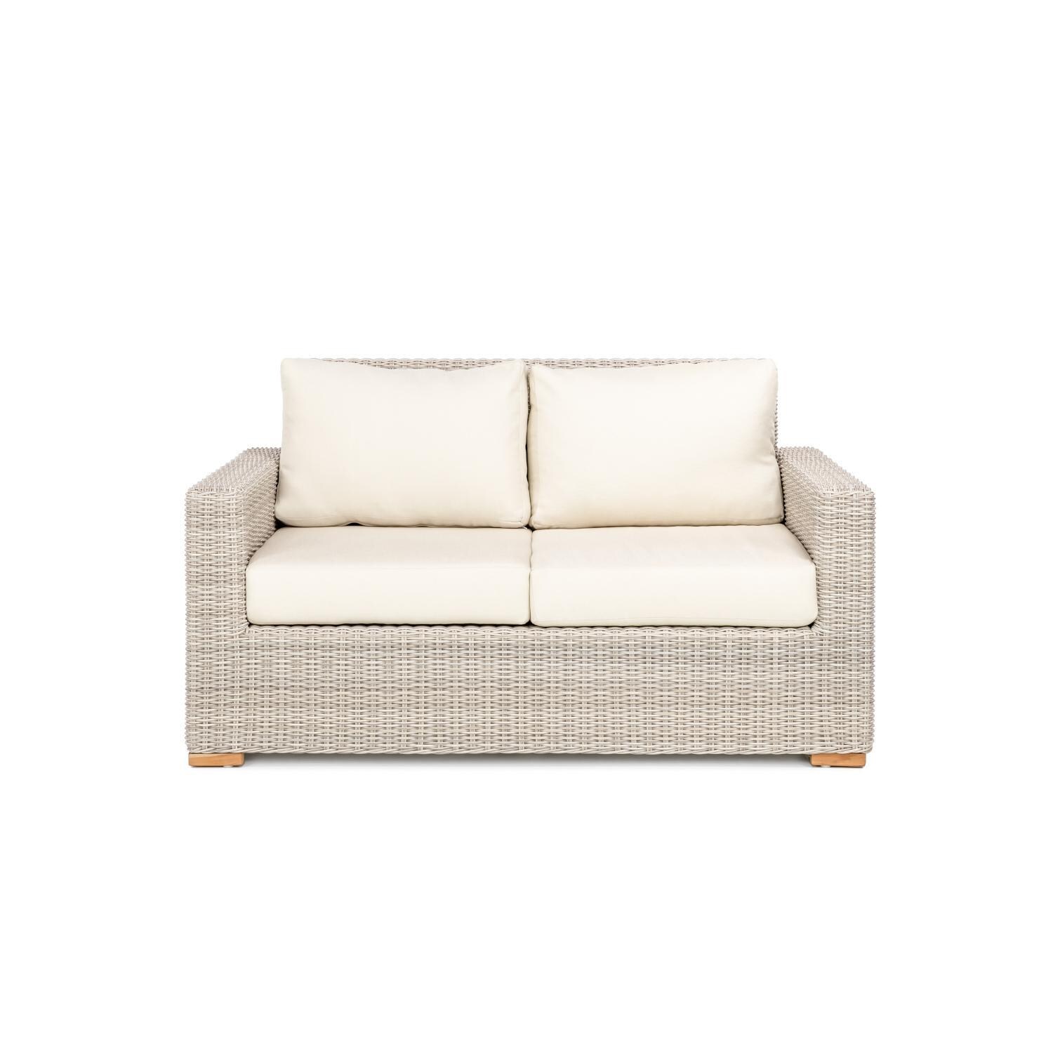 Oyster Bay Loveseat in Sand By Teak + Table