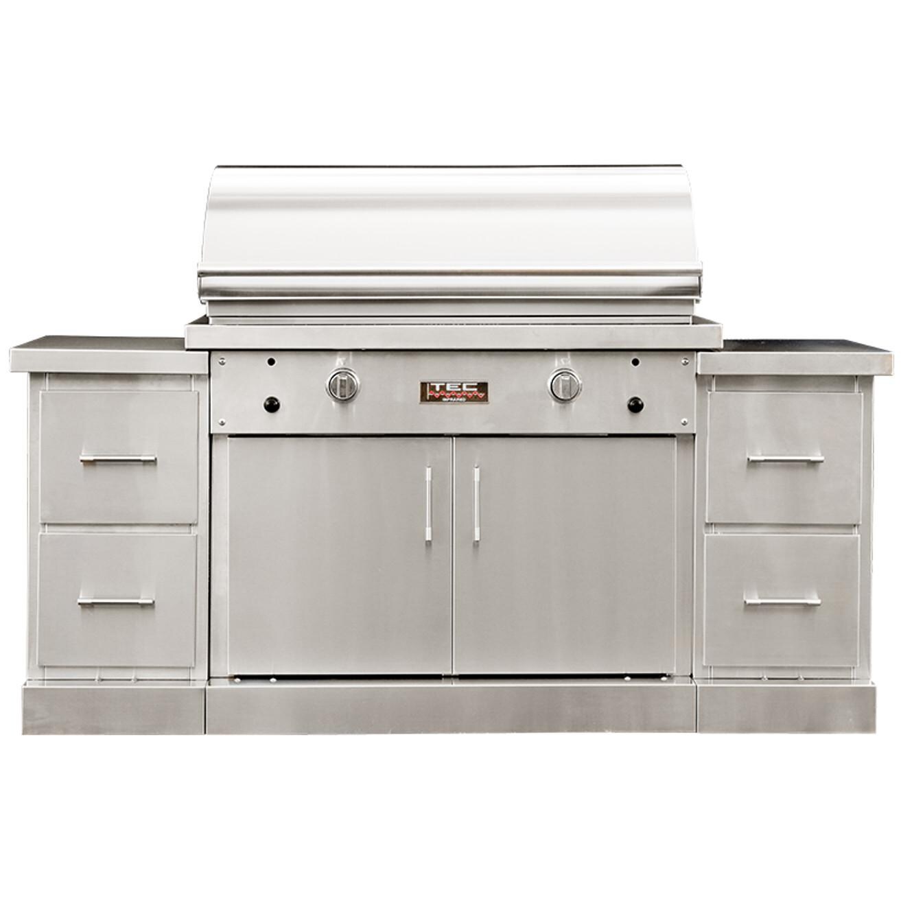 Tec Sterling Patio Fr 44 Inch Infrared Natural Gas Grill On Stainless Steel Island Stpfr2ntisl Bbqguys