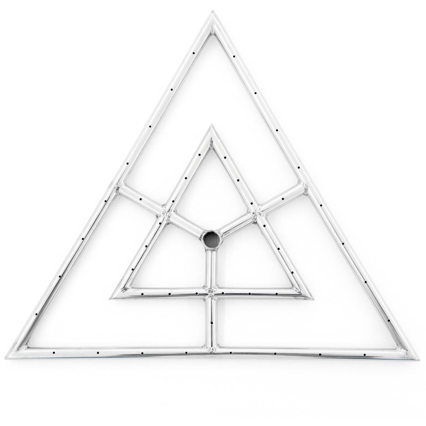 BBQGuys Signature Series 24-Inch Propane Triangle Burner - Stainless Steel - Top View thumbnail