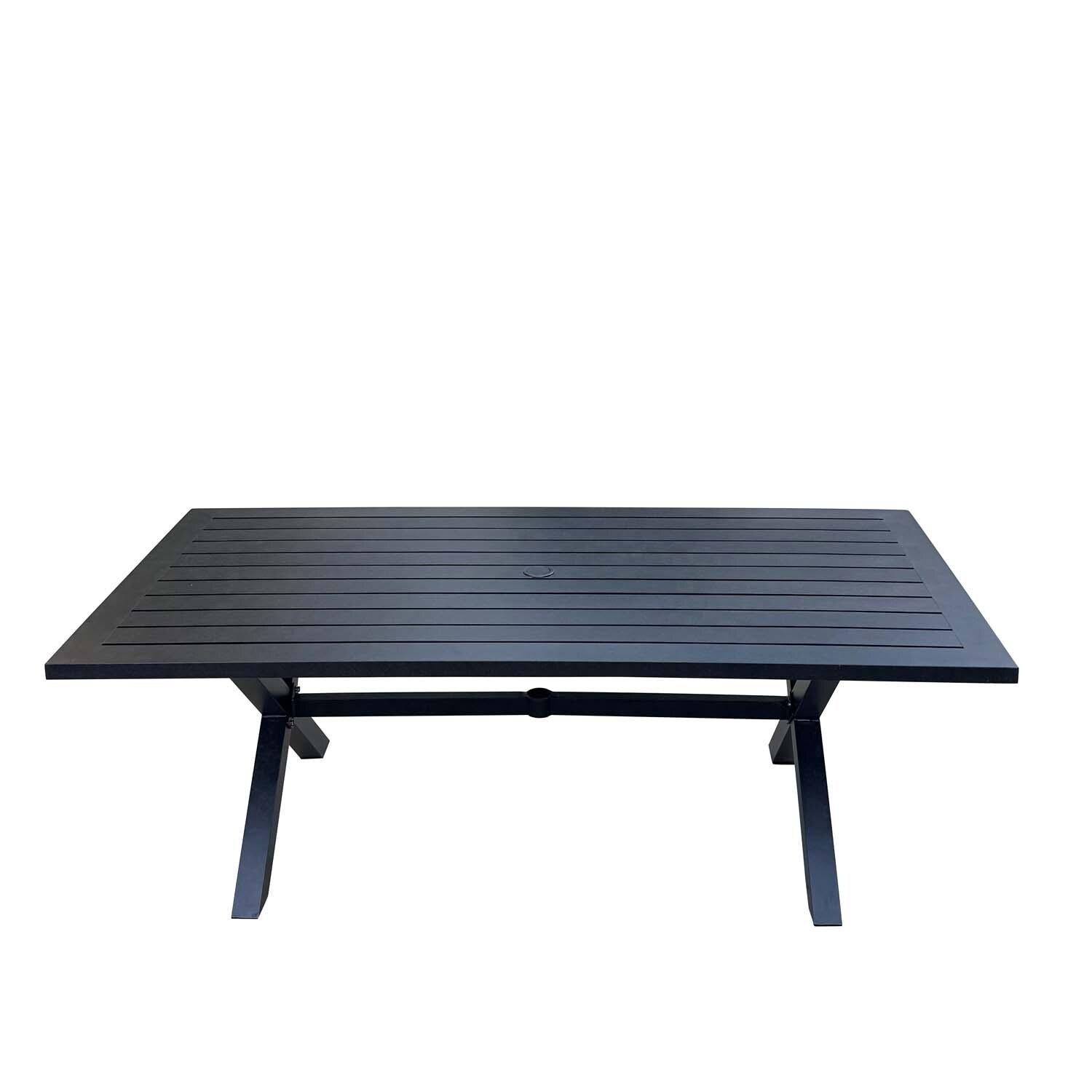 Palm Springs 88-in Antique Bronze Aluminum Dining Table by Darlee - White Background thumbnail