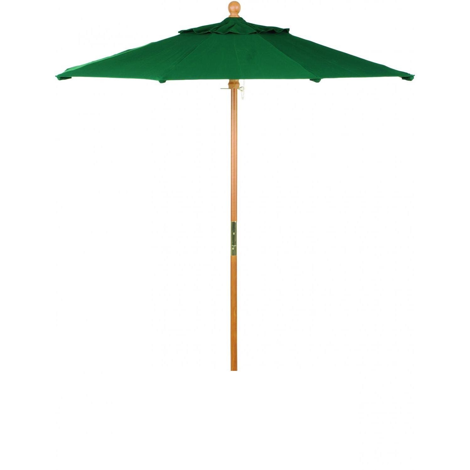 Oxford Garden 6 Ft Octagonal Hardwood Patio Market Umbrella W Push Lift Sunbrella Canvas Hunter Green Bbqguys