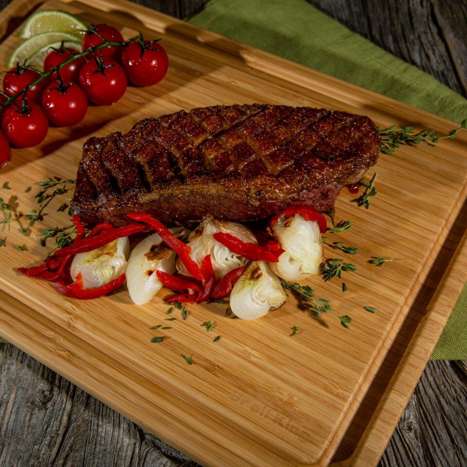 Broil King Bamboo Baron Cutting/ Serving Board - 68428 - Presentation - Lifestyle thumbnail