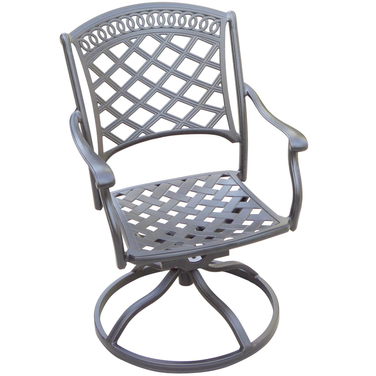 Darlee 201030-3-4 Sedona 4 Piece Cast Aluminum Patio Swivel Rocker Dining Chair Set W/ Beige Canvas Cushions - Frame thumbnail
