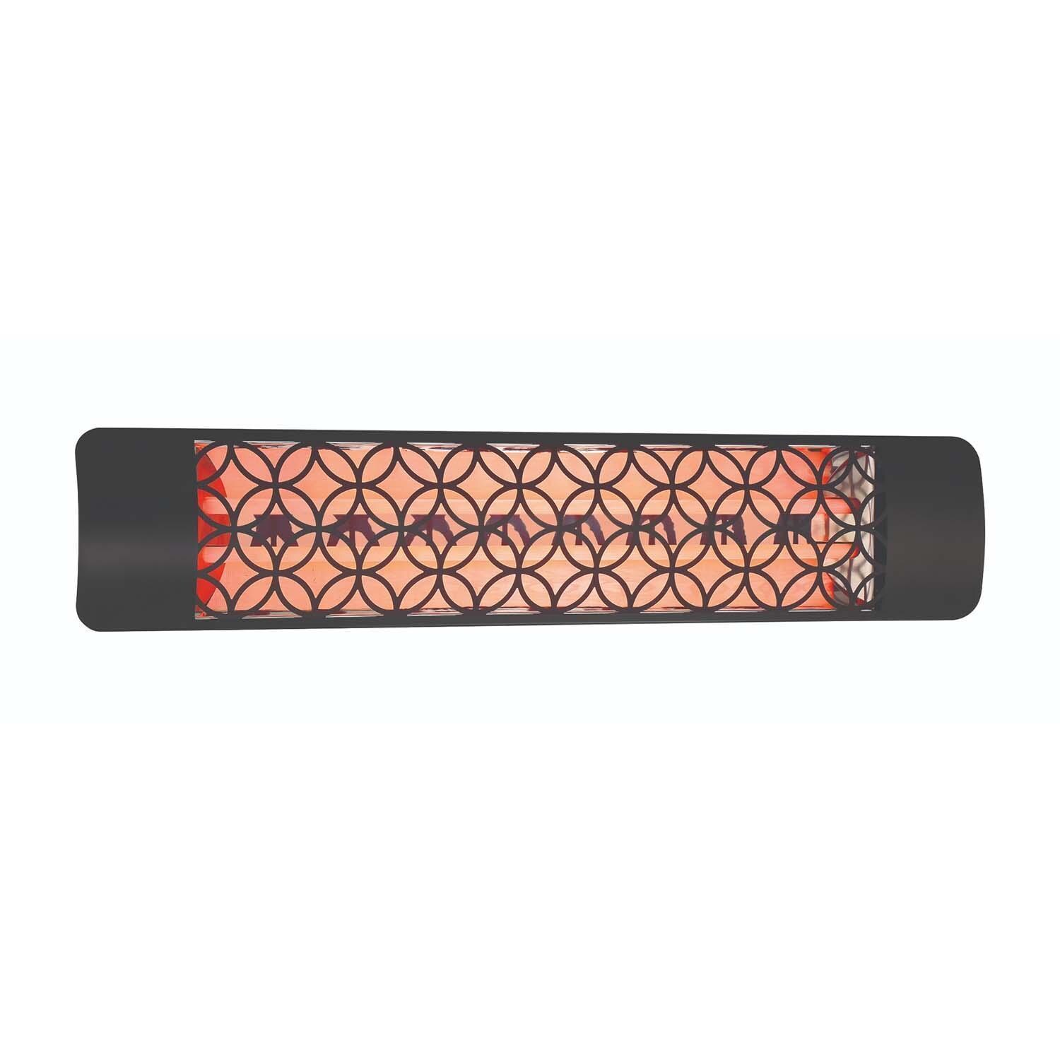 Eurofase EF50208B2 Clover Series 39-Inch 5000 Watt Dual Element 208V Electric Infrared Patio Heater - Black - On - White Background thumbnail