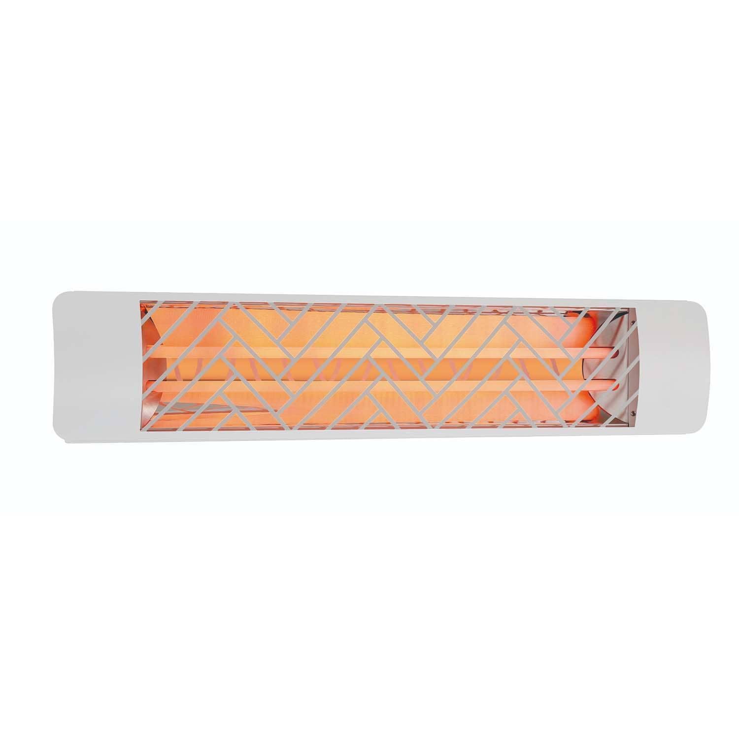 Eurofase Chevron Series 39-Inch 4000 Watt Dual Element 208V Electric Infrared Patio Heater - White - EF40208W1