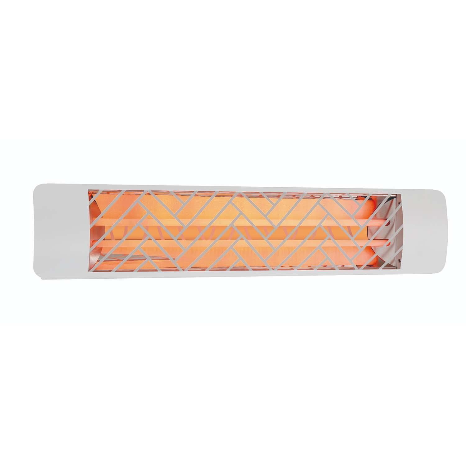 Eurofase Chevron Series 39-Inch 4000 Watt Dual Element 208V Electric Infrared Patio Heater - White - EF40208W1