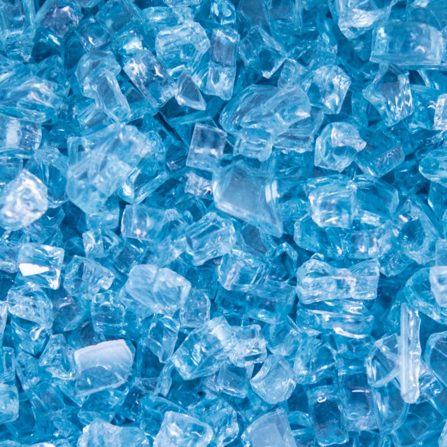 Lakeview Outdoor Designs 1/4-Inch Polar Blue Non-Reflective Fire Glass - Close-up thumbnail