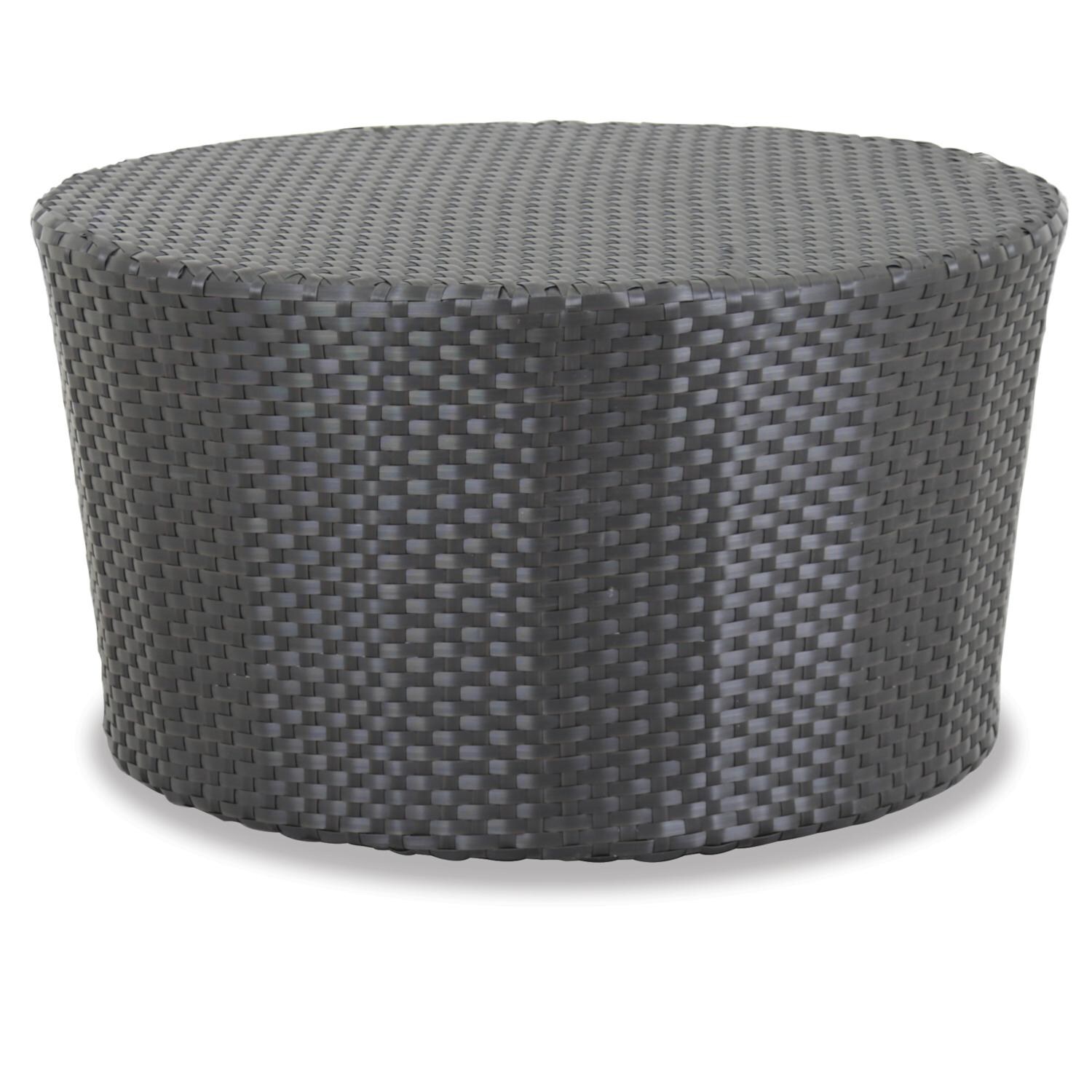 Solana 32 Inch Round Wicker Patio Coffee Table By Sunset West