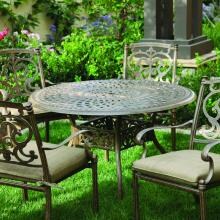 Darlee Santa Barbara 5 Piece Cast Aluminum Patio Dining Set - Mocha image