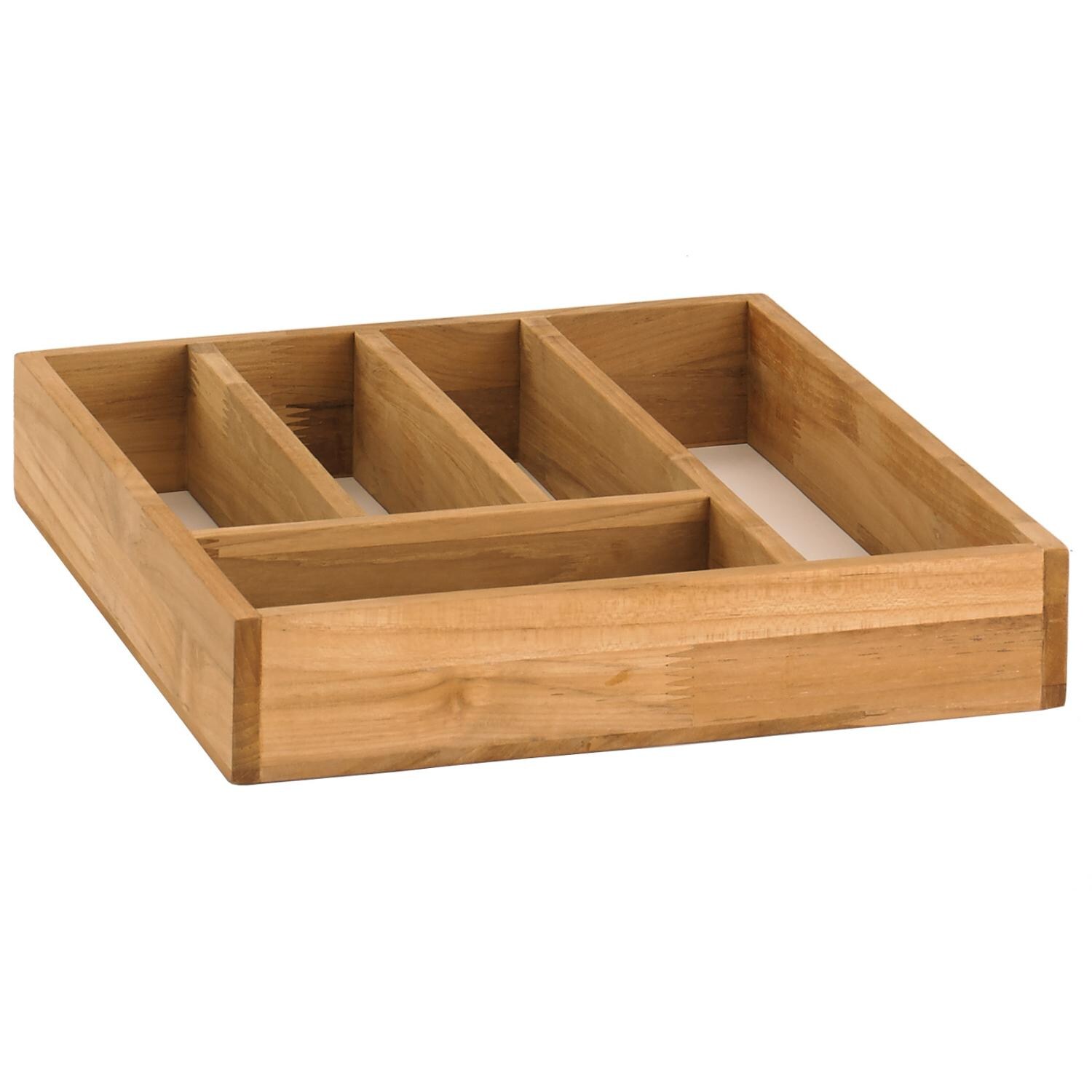 Pacific Teak CT-1 | 14 1/4-Inch Teak Wood Cutlery Tray thumbnail