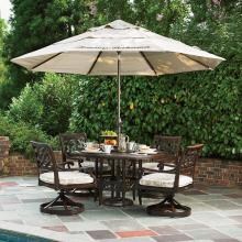 Black Sands 5 Piece Cast Aluminum Patio Dining Set W/ Sunbrella Fabric By Tommy Bahama image