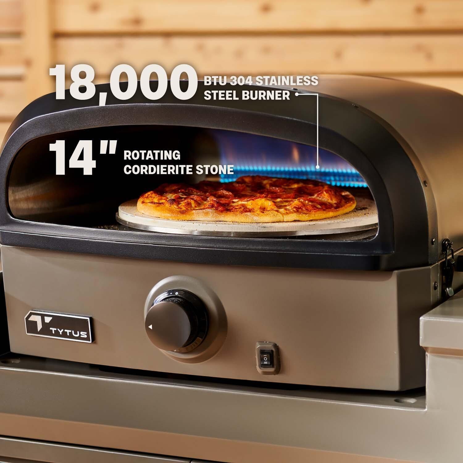 TYTUS TDT-BUN-008 Modular Grilling Collection 32 Inch Propane Gas Grill, Pellet Smoker, and Propane Pizza Oven w/ Cart - Pizza Oven Capacity - Detail thumbnail