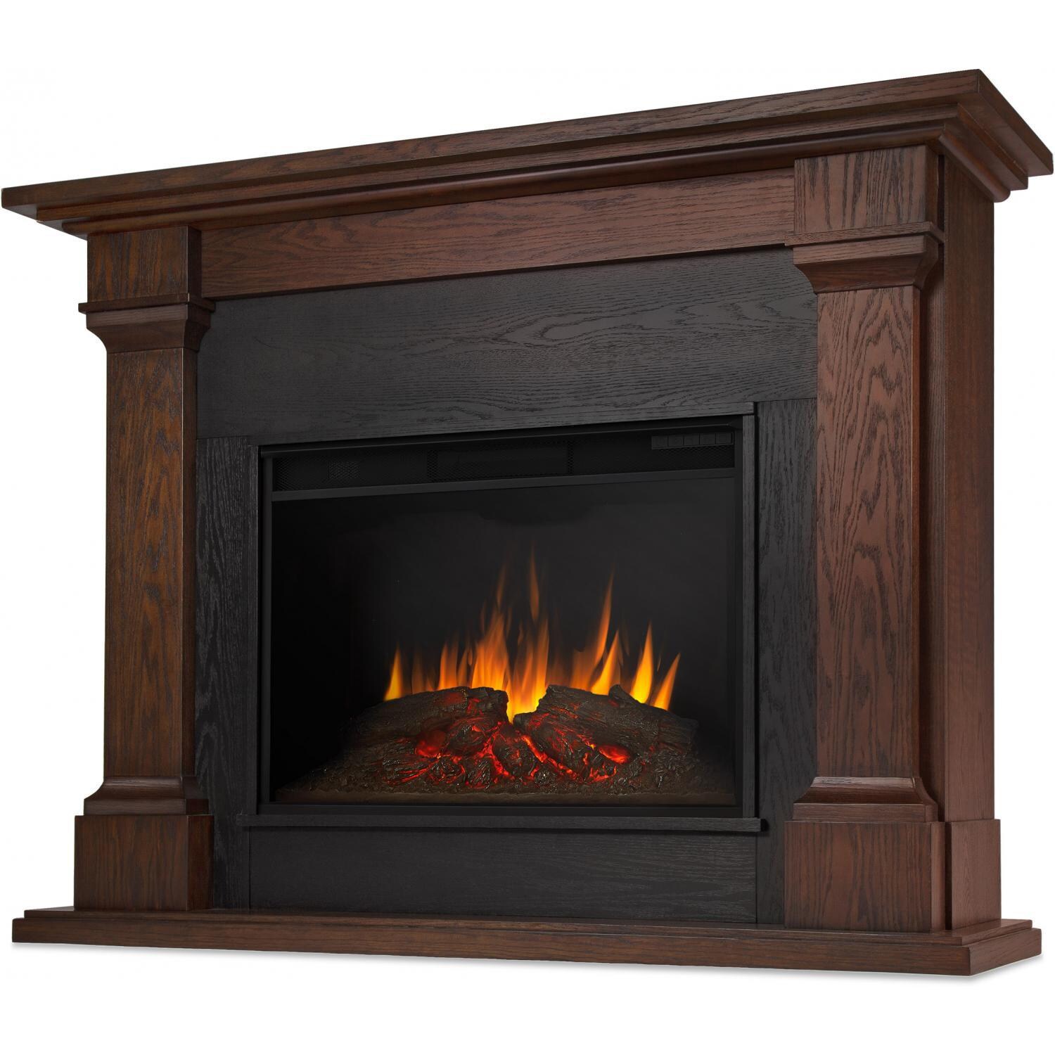 Real Flame 8011E-CO Callaway 63-Inch Grand Electric Fireplace - Chestnut Oak - Angle thumbnail