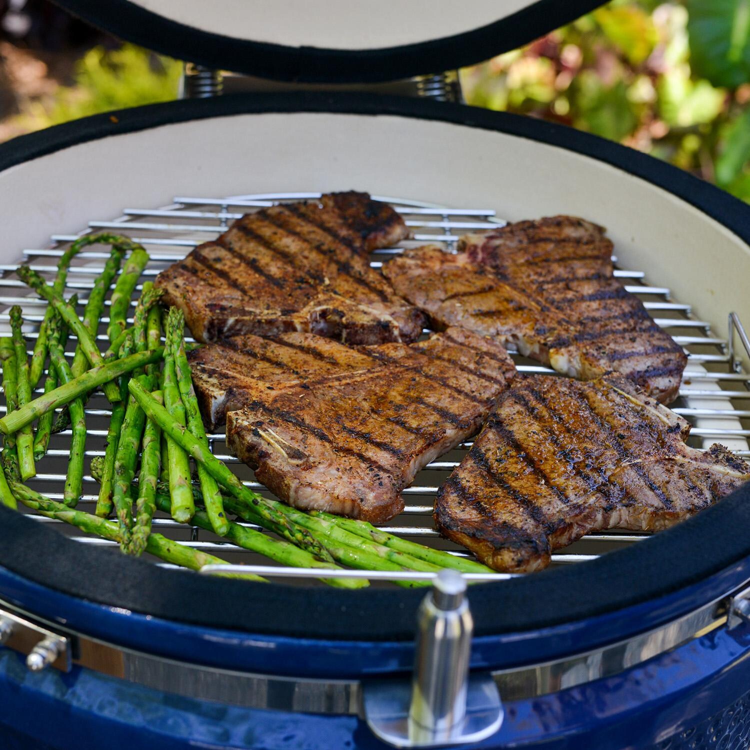 Lifesmart SCS-K19D 19-Inch Ceramic Kamado Grill - Steak thumbnail