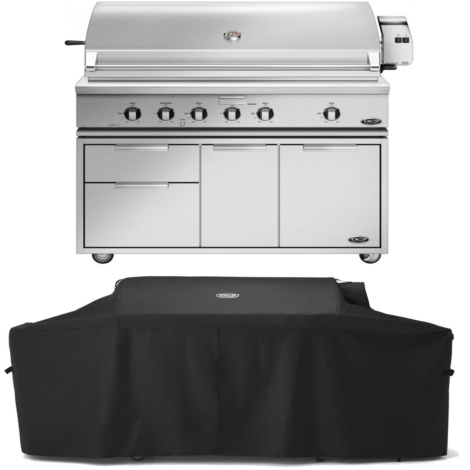 DCS BH1-48R-L 48-Inch Propane Gas BBQ Grill With Rotisserie On CAD Cart - Collage thumbnail