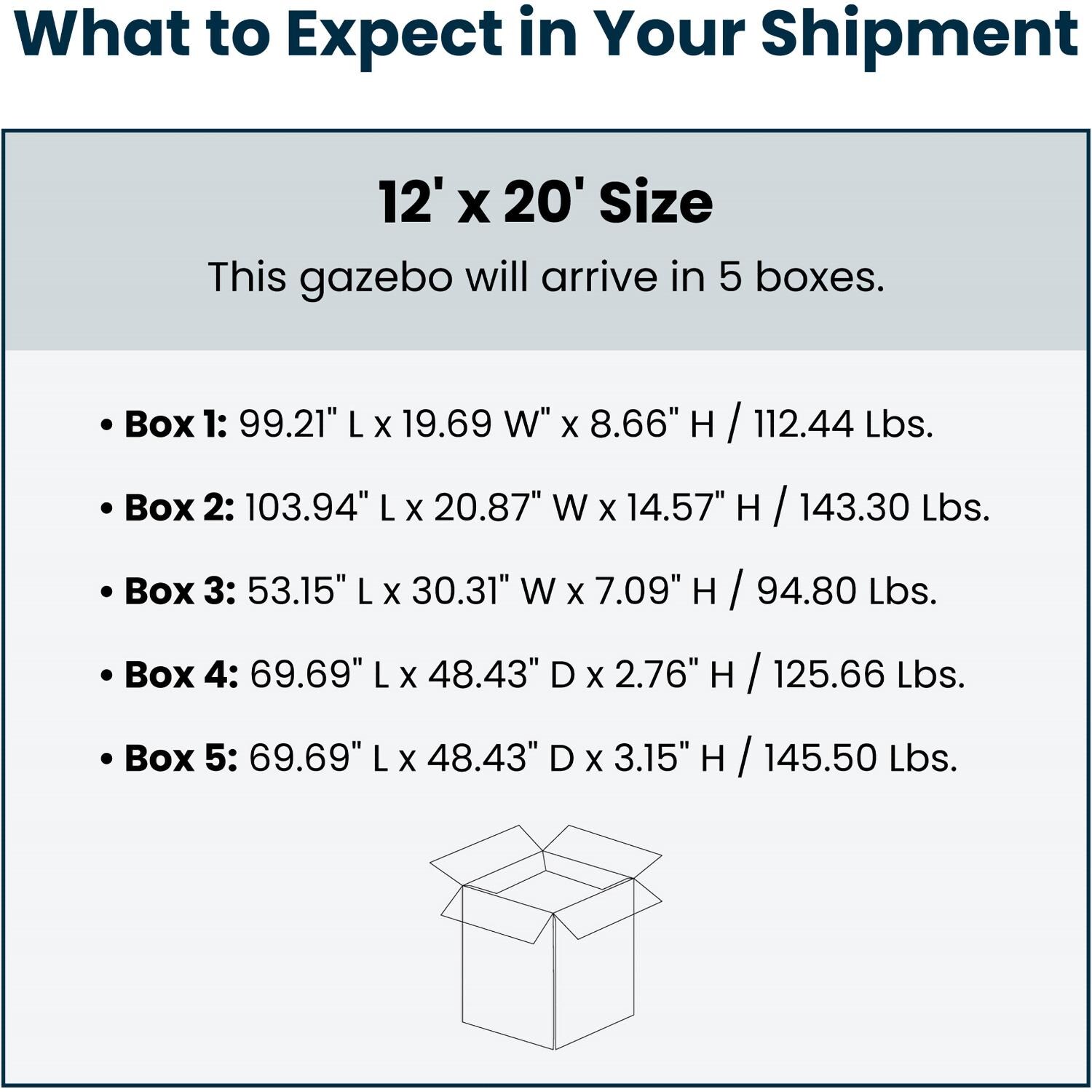 Paragon Outdoor GZH3-1220BKA Santa Monica 12' x 20' Aluminum Hard Top Gazebo - Dimensions - Dimensional thumbnail