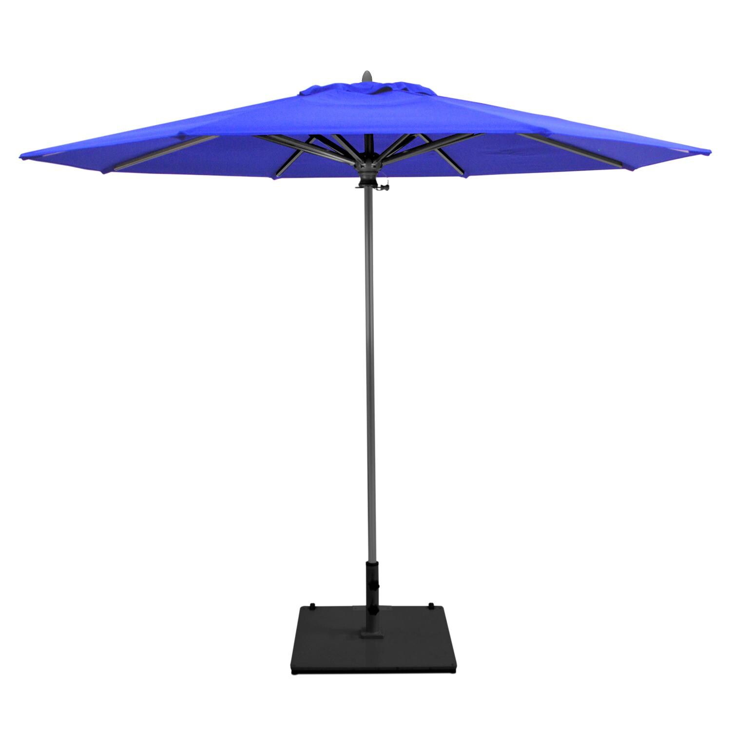Galtech 9 Ft. Octagonal Aluminum Patio Umbrella W/ Manual Lift - Antique Bronze Frame W/ True Blue Sunbrella Fabric (Umbrella Base Not Included) thumbnail