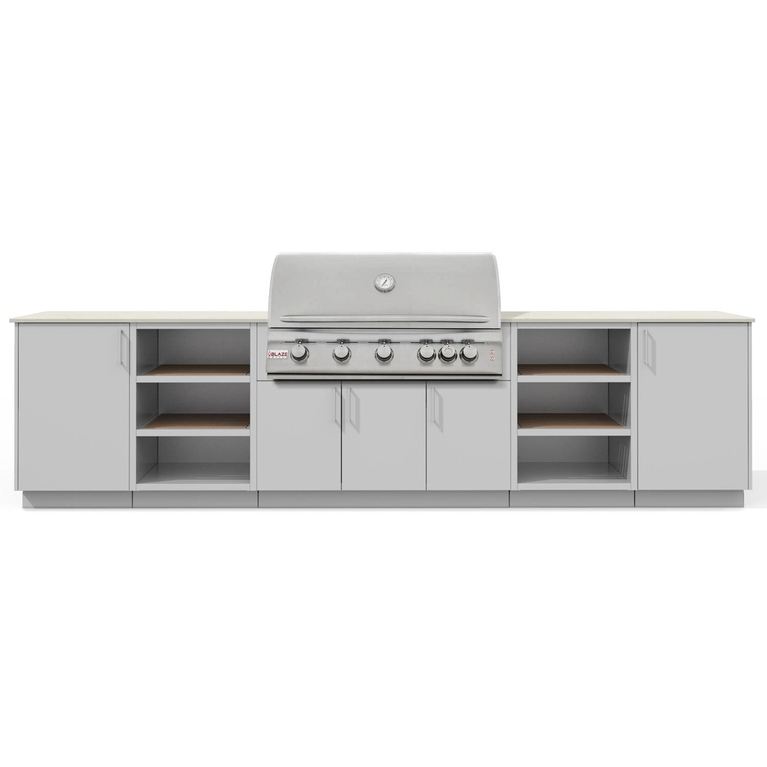 Urban Bonfire Savannah 40 Outdoor Kitchen w/ Blaze LTE Natural Gas Grill, Danae Dekton Countertop & Chantilly Finish - B-Savannah-40-Blaze-Danae-Chantilly