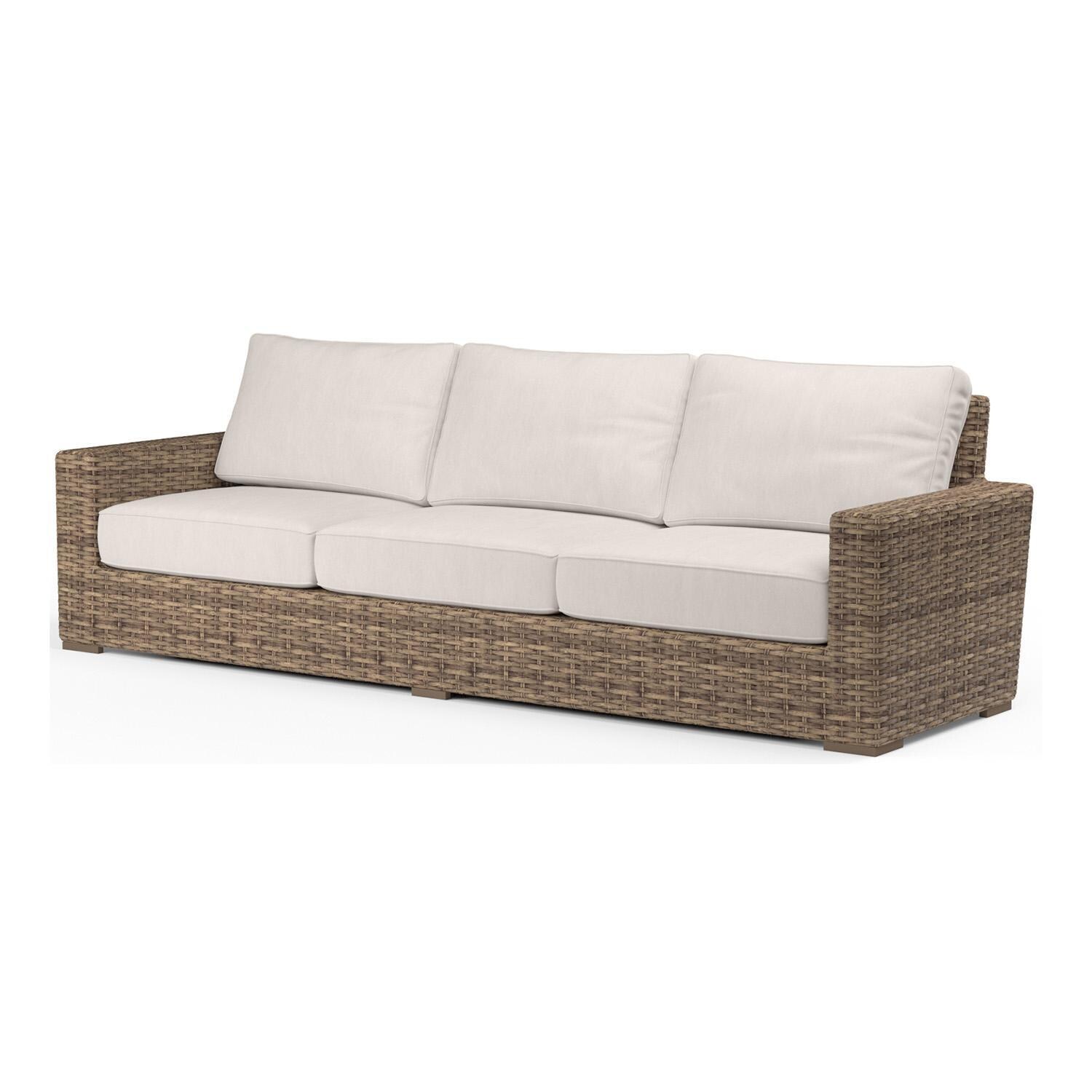 Havana Wicker Sofa in Tobacco/Canvas Natural by Sunset West