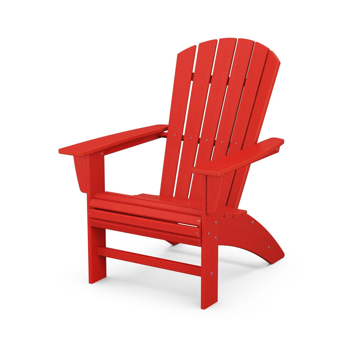 Nautical Recycled Plastic Adirondack in Sunset Red by POLYWOOD