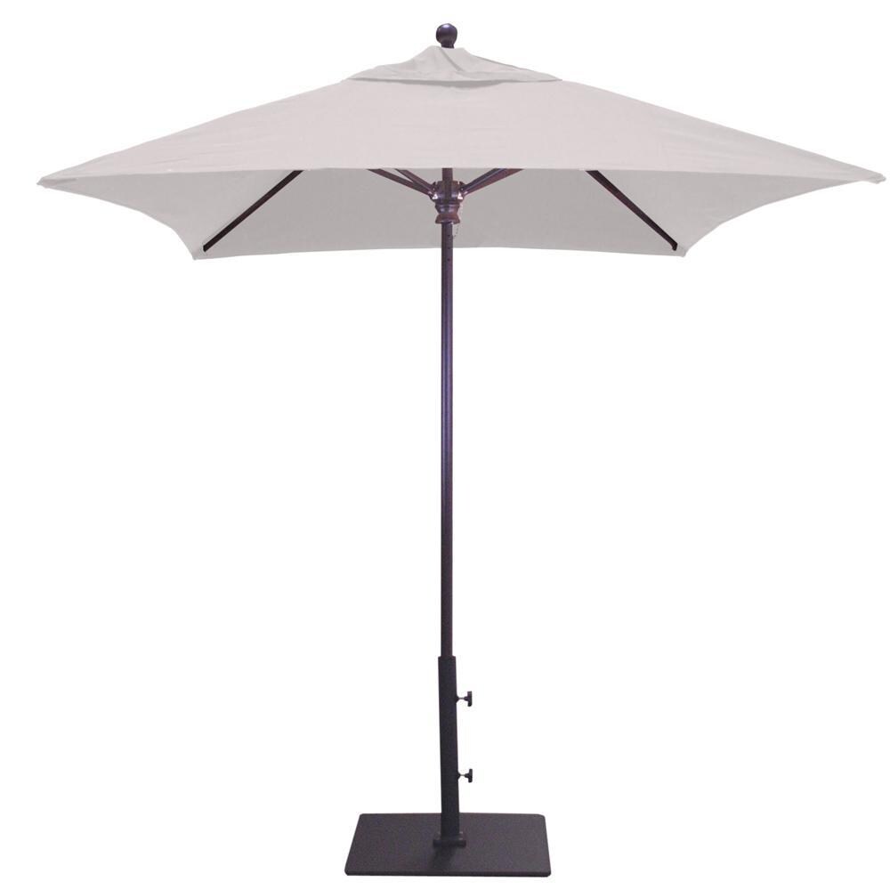 Galtech 6 X 6 Ft. Square Aluminum Patio Market Umbrella W/ Push Lift - Antique Bronze Frame W/ Sunbrella Canvas Canvas Canopy