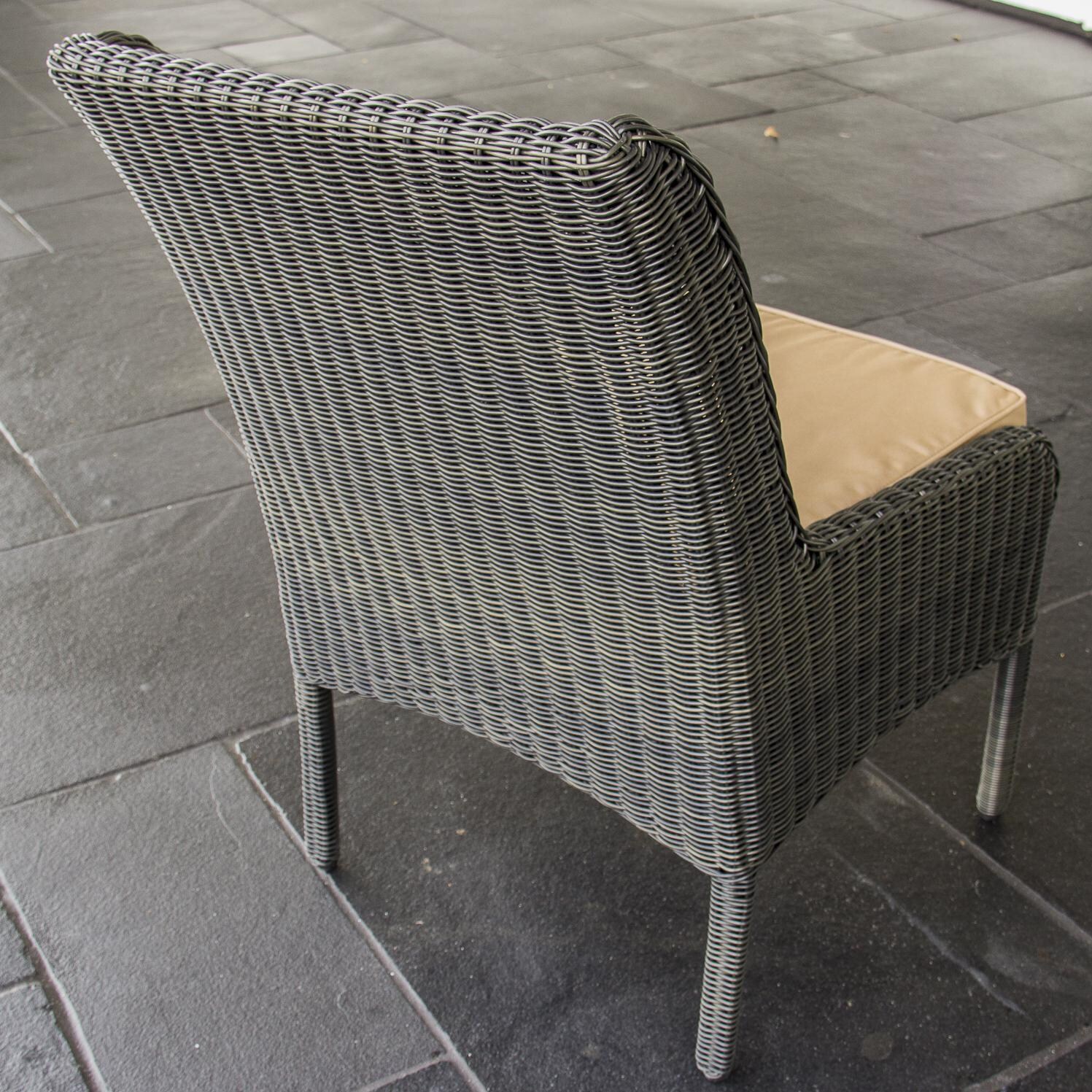 Bienville Resin Wicker Dining Side Chair - Back View thumbnail