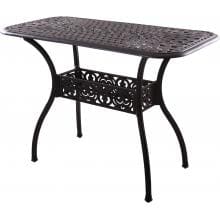 Darlee Series 60 52 X 26 Inch Cast Aluminum Counter Height Patio Serving Table - Antique Bronze