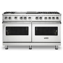 Viking Professional 5 Series 60-Inch 6-Burner Dual Fuel Propane Gas Self Cleaning Range With Griddle And Grill - Stainless Steel - VDR5606GQSSLP image