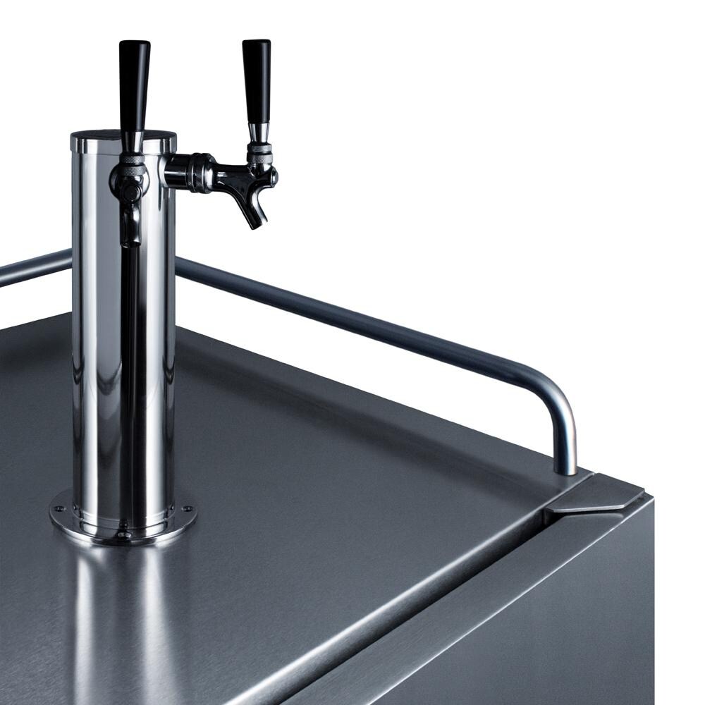 Summit SBC683OSTWIN Commercial Outdoor Rated Double Tap Beer Dispenser / Kegerator - Detail thumbnail