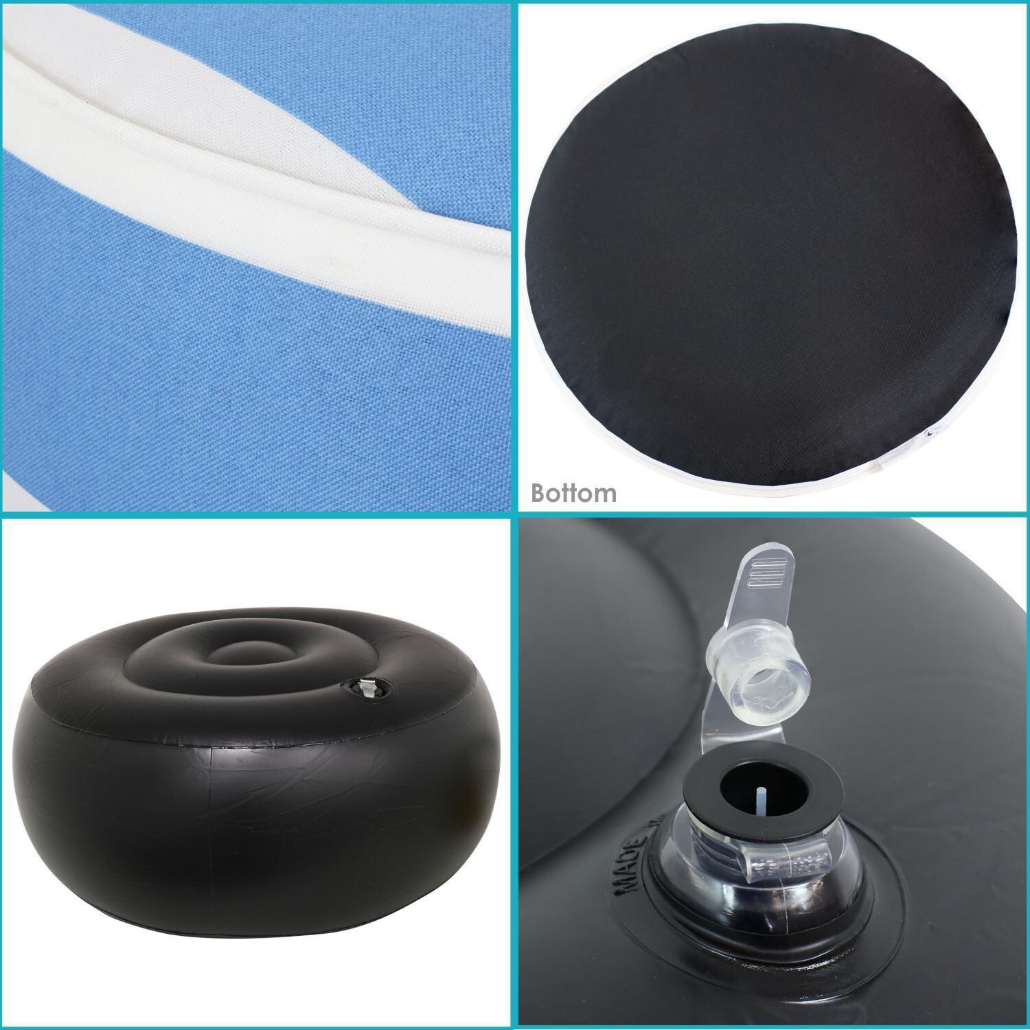 Ultimate Patio Inflatable Indoor/Outdoor Ottoman - Cover Removed - Detail thumbnail