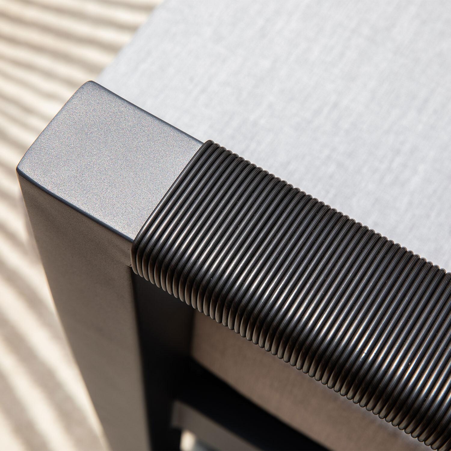 Elementi OS-2506W Laguna Outdoor Aluminum Swivel Club Chair w/ Sunbrella Cushions - Frame - Detail thumbnail