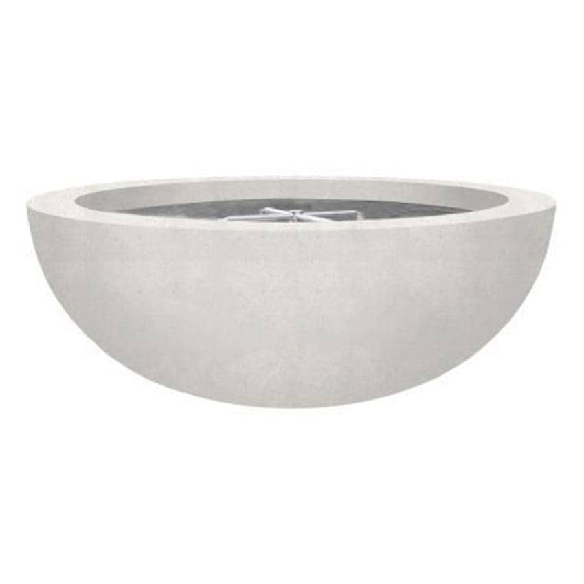 Moderno 4 48-in Round GFRC Natural Gas Fire Bowl in Ultra White by Prism Hardscapes