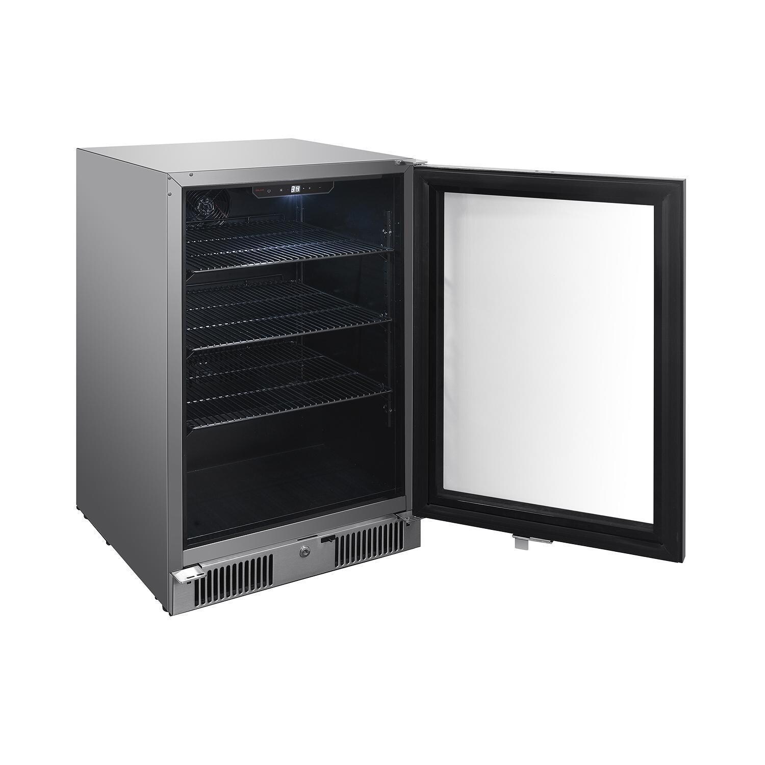Blaze BLZ-GDBEV20-4.5 20-Inch 4.5 Cu. Ft. Outdoor Rated Beverage Cooler - Door Open - White Background thumbnail