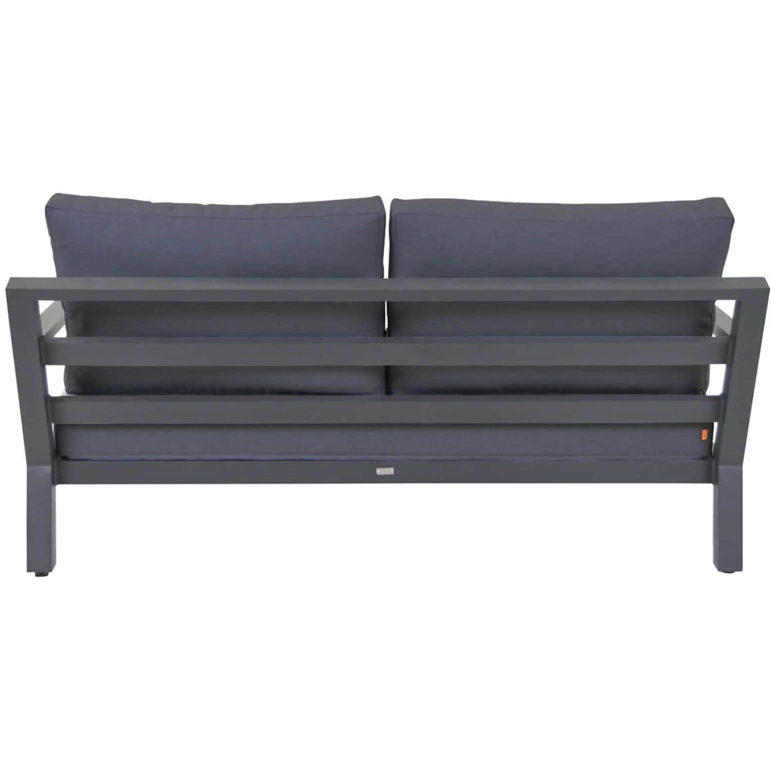 Timber 4 Pc Aluminum Seating Set in Lava / Natte Charcoal - Loveseat Back - White Background thumbnail