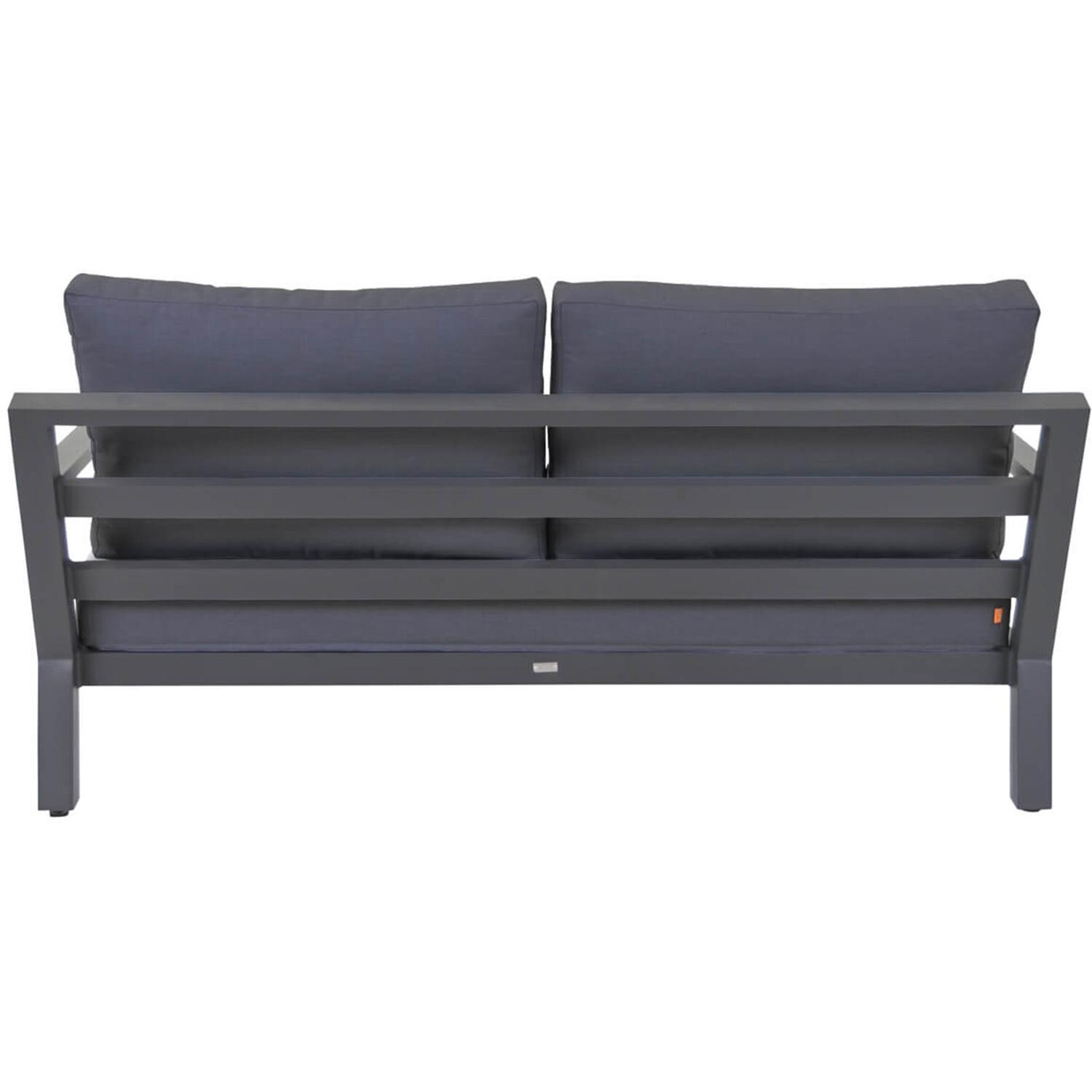Timber 4 Pc Aluminum Seating Set in Lava / Natte Charcoal - Loveseat Back - White Background thumbnail