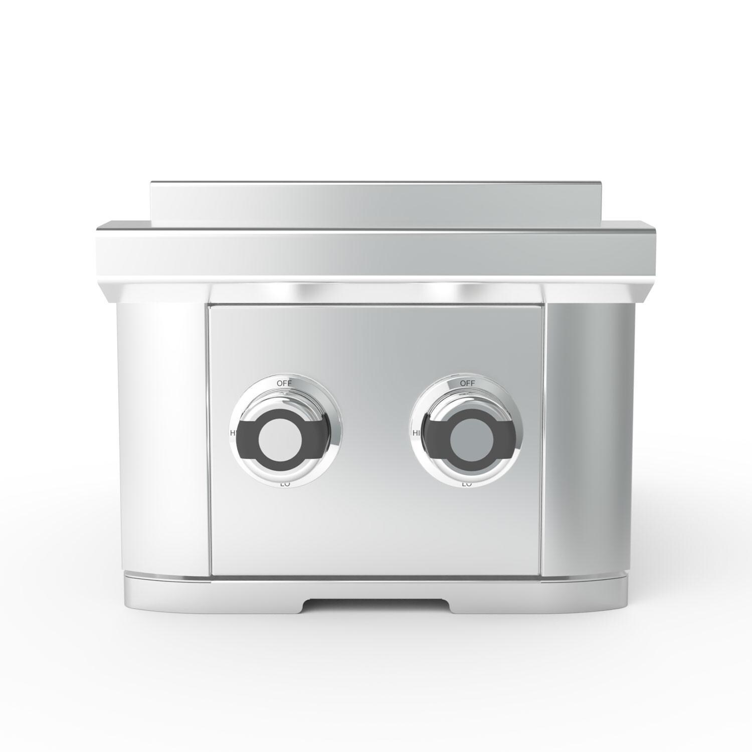 Wildfire WFDBLSBRN-SS-LP Ranch PRO 14 Inch 304 SS Propane Double Side Burner - Display - White Background thumbnail