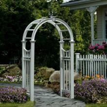 New England Arbors Vienna 7.5 Ft Vinyl Arbor image