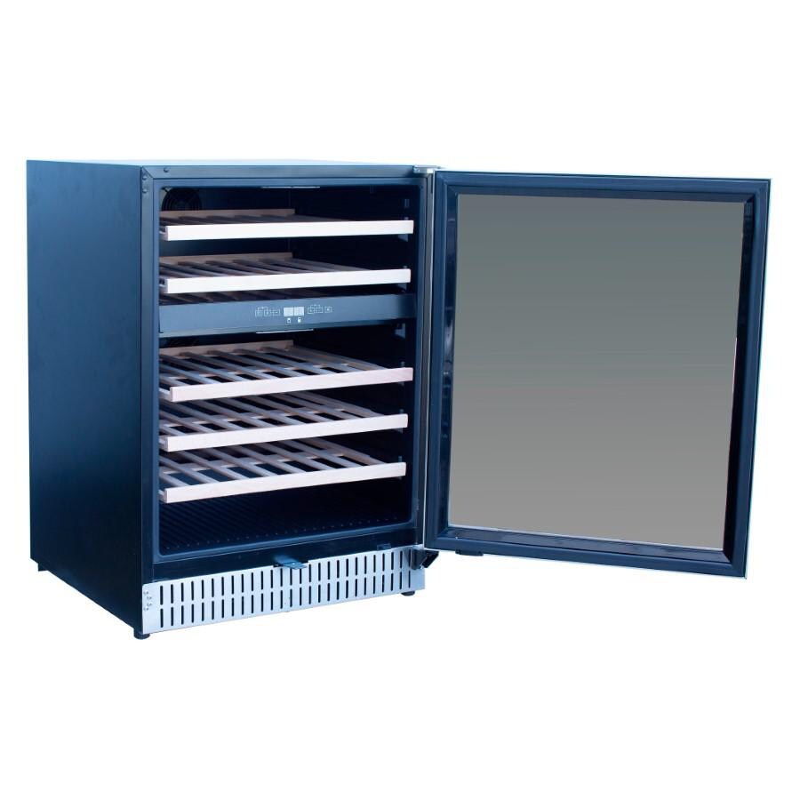 American Made Grills AMG-RFR-24WD 24-Inch Outdoor Rated Dual Zone Wine Cooler - Open Angled View thumbnail